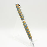 S-CDD Slimline Multi-Colored Laminate Twist Pen with Satin Chrome Trim