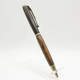 S-CED Slimline Bocote Twist Pen with Antique Brass Trim