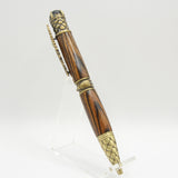DRG-AA Dragon Bocote Twist Pen With Antique Brass Trim