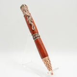 DRG-AB Dragon Padauk Twist Pen With Antique Copper Trim