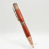 DRG-AB Dragon Padauk Twist Pen With Antique Copper Trim