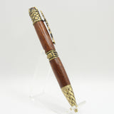 DRG-AC Dragon Peltogyne Twist Pen With Antique Brass Trim
