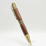 DRG-AC Dragon Peltogyne Twist Pen With Antique Brass Trim
