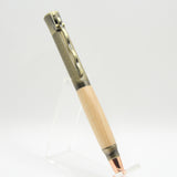 LA-CF Lever Action Maple Pen With Antique Brass Trim