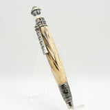 LH-AG Lighthouse Twist Pen Spalted Maple With Antique Pewter Trim