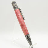 NT-AE Nautical Box Elder Red Twist Pen With Antique Pewter Trim
