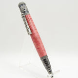 NT-AE Nautical Box Elder Red Twist Pen With Antique Pewter Trim