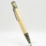 NT-AF Nautical Pecan Twist Pen With Antique Brass Trim