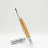 VF-HH Vertex Olivewood Fountain Pen With Satin Chrome Trim