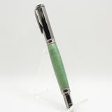 VF-GA Vertex Box Elder Dyed Green Fountain Pen With Gun Metal Trim