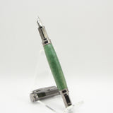 VF-GA Vertex Box Elder Dyed Green Fountain Pen With Gun Metal Trim