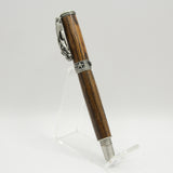 SLD-H Dolphin Bocote Rollerball Pen With Antique Pewter Trim