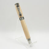 SLM-B Mermaid Pecan Rollerball Pen With Antique Pewter Trim