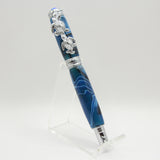 SLT-H Sea Turtle Blue Acrylic Twist Rollerball With Chrome Trim