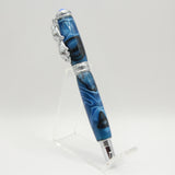 SLT-H Sea Turtle Blue Acrylic Twist Rollerball With Chrome Trim