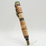 SLT-AB Sea Turtle Segmented Domestic Hardwoods Twist Rollerball With Antique Brass Trim