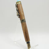SLT-AC Sea Turtle Walnut Twist Rollerball With Antique Brass Trim