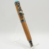 SLT-AD Sea Turtle Wormy Chestnut Twist Rollerball With Gun Metal Trim