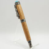 SLT-AD Sea Turtle Wormy Chestnut Twist Rollerball With Gun Metal Trim