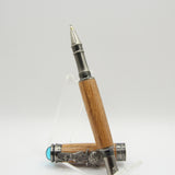 SLT-AD Sea Turtle Wormy Chestnut Twist Rollerball With Gun Metal Trim