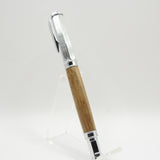 VR-BBE Vertex Teak Rollerball With Chrome Trim