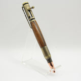 B-EDC Bolt Action Bocote Pen With Antique Brass Trim