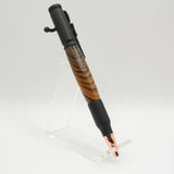 B-EDD Bolt Action Bocote Pen With Flat Black Trim