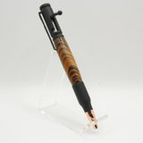 B-EDD Bolt Action Bocote Pen With Flat Black Trim