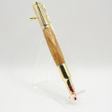 B-EDF Bolt Action Olivewood Pen With Gold Trim