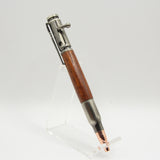 B-EEB Bolt Action Sapele Pen With Antique Pewter Trim