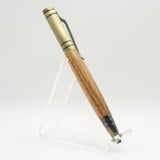 T-GE Bolt Action Tec Hickory Pen With Antique Brass Trim