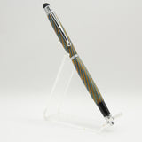 TS-CI Tablet Stylus Pen Blue & Green Laminate With Chrome Trim