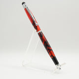 TS-DA Tablet Stylus Twist Pen Red and Black Acrylic With Chrome Trim