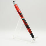 TS-DA Tablet Stylus Twist Pen Red and Black Acrylic With Chrome Trim