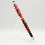 TS-DA Tablet Stylus Twist Pen Red and Black Acrylic With Chrome Trim