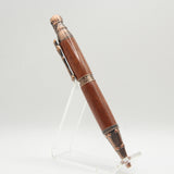PS-G Pirate Skull Bubinga Twist Pen With Antique Copper Trim