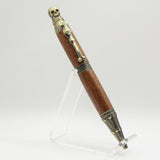PS-AB Pirate Skull Sapele Pen With Antique Brass Trim