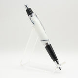 G-AAA Gatsby Black and White Acrylic Click Pen With Gun Metal Trim