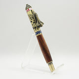 SH-B Nasa Shuttle Rollerball Pen Acacia With Antique Brass Trim
