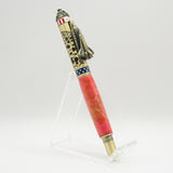 SH-C Nasa Shuttle Rollerball Pen Red Box Elder With Antique Brass Trim