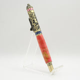 SH-C Nasa Shuttle Rollerball Pen Red Box Elder With Antique Brass Trim