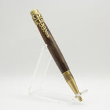MD-AF Medical Black Walnut Twist Pen With Antique Brass Trim