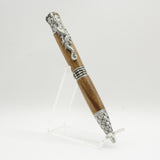 DRG-AD Dragon Bolivian Rosewood Twist Pen With Antique Pewter Trim