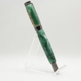 HMF-G Hexagon Magnetic Fountain Green Hybrid Acrylic Pine Cones With Gun Metal Trim