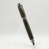EF-H Executive Fountain Pen Multi-Colored Laminate  With Chrome Trim