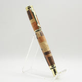 EF-AB Executive Fountain Pen Segmented Domestic Hardwoods With Gold Trim