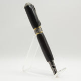 BNF-G Broadwell Nouveau Fountain Pen African Blackwood With Gun Metal and 22kt Gold Plate Trim
