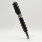 BNF-G Broadwell Nouveau Fountain Pen African Blackwood With Gun Metal and 22kt Gold Plate Trim