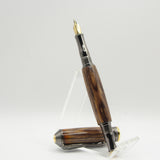 BNF-AB Broadwell Nouveau Fountain Pen Cocobolo Gun Metal and 22kt Gold Plate Trim