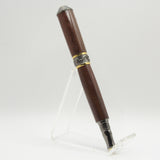 BNF-AE Broadwell Nouveau Fountain Pen Mexican Ebony With Gun Metal and 22kt Gold Plate Trim